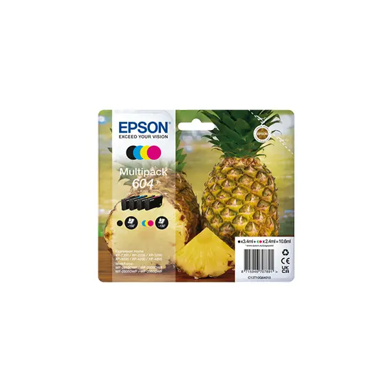 Pack Tinteiros Epson 604 - Pack de 4 Cores Compatíveis com Impressoras Epson | bluepixel.pt