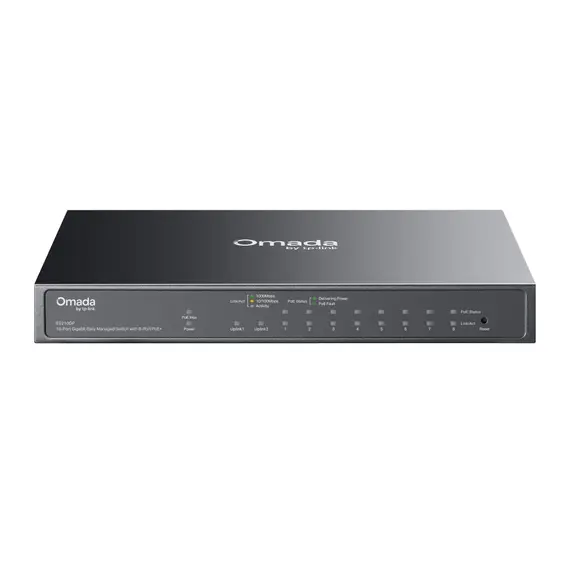 TP-LINK Omada 10-Port Gigabit Easy Managed Switch with 8-Port PoE+