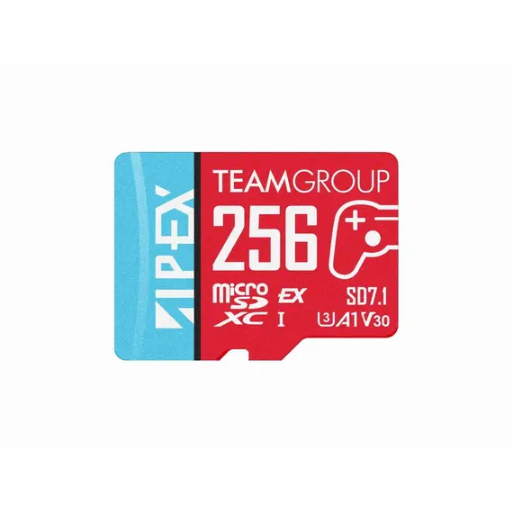 TEAM GROUP APEX Micro SD APEX 256GB UHS-I U3 V30 A1 for Nintendo Switch 2 & ROG Ally