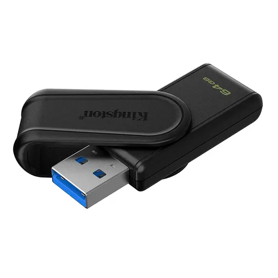KINGSTON 64GB Portable USB 3.2 Gen 1 DataTraveler Exodia S Black/Black