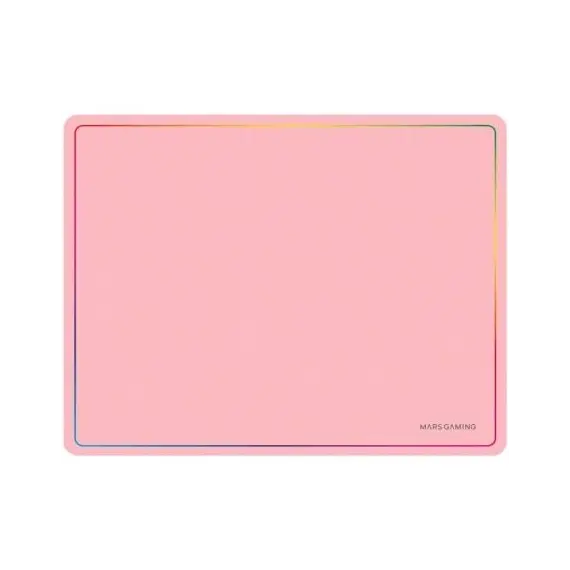 MARS GAMING MMP124 360X260MM GAMING MOUSEPAD RAINBOW LINE EDGE DESIGN NANO-TEXTILE & NON-SLIP NATURAL RUBBER BASE PINK