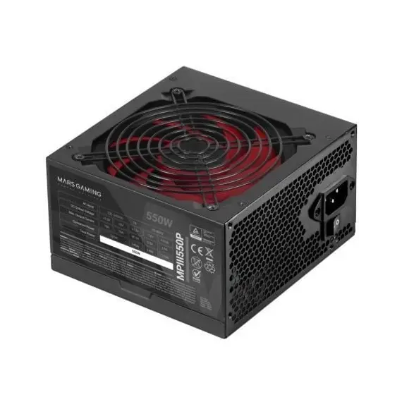 MARS GAMING MPIII550P 550W DC-DC ATX PSU APFC 85 EF SMD AI-RPM ULTRA SILENT 5 YEARS WARRANTY PCI-E BLACK FLAT CABLES BLACK
