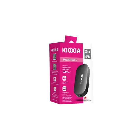 KIOXIA SSD EXCERIA PLUS G2 Portable 1TB -1050R/1000W