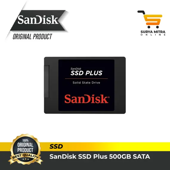 SANDISK SSD Plus 500GB 2.5inch SATA SSD Internal SSD Read speeds up to 545 MB/s SATA III 6 GB/s
