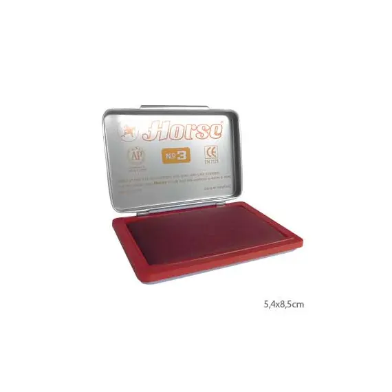 Almofada Carimbos Nº3 5,4x8,5cm Horse Vermelho