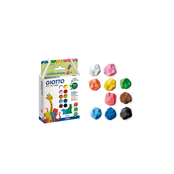Plasticina 10 Cores Patplume Giotto 10x20g