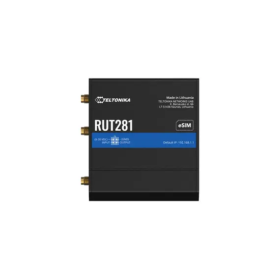 TELTONIKA NETWORKS RUT281 SIM eSIM 4G/LTE/3G/2G Router with GLOBAL Teltit Modem