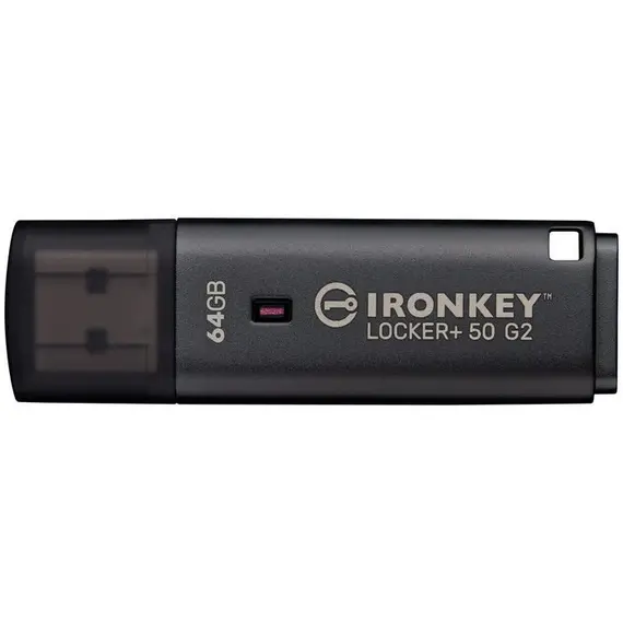 KINGSTON 64GB IronKey Locker Plus 50 G2 FIPS 197 AES-256