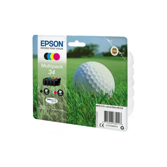 Pack Tinteiros Epson 34 - 4 Cores Compatíveis com Impressoras Epson | bluepixel.pt