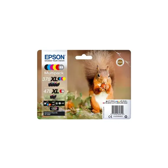 Pack de Tinteiros Epson 378XL / 478XL 6 Cores - Compatível com Impressoras Epson | bluepixel.pt