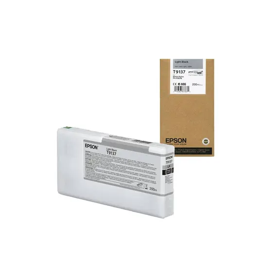 Tinteiro Epson T9137 Cinzento 200ml | Compatível com impressoras Epson na bluepixel.pt