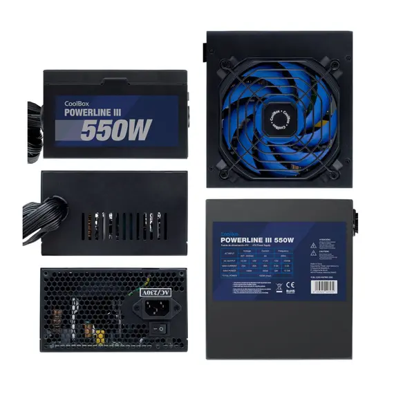 COOLBOX FONTE DE ALIMENTACION ATX POWERLINE III 550W 85 EFI