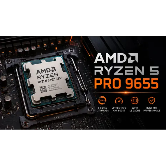 AMD Ryzen 5 PRO 9655 5.4GHz AM5 6C/12T 120W TPK