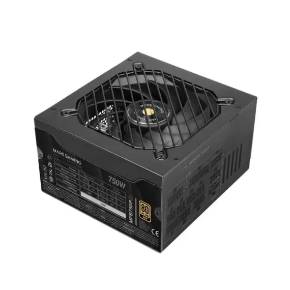 MARS GAMING MPB750PSI 750W FULL MODULAR ATX 3.1 PSU 80PLUS GOLD 10 YEARS BLACK