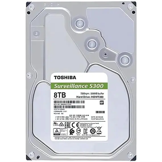 TOSHIBA INTERNAL HDD 3.5INCH 18TB SURVEILLANCE S300 AI 7200RPM 512MB BULK