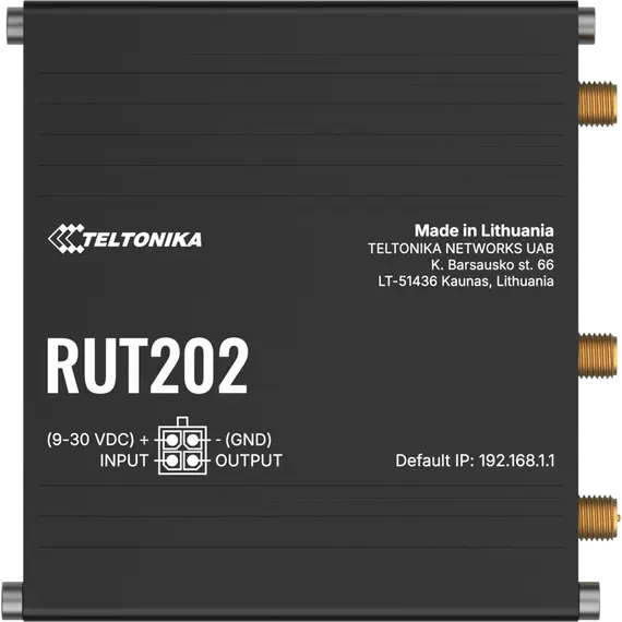 TELTONIKA NETWORKS RUT202 Dual Sim 4G/LTE/3G WiFi EMEA EU Industrial Router