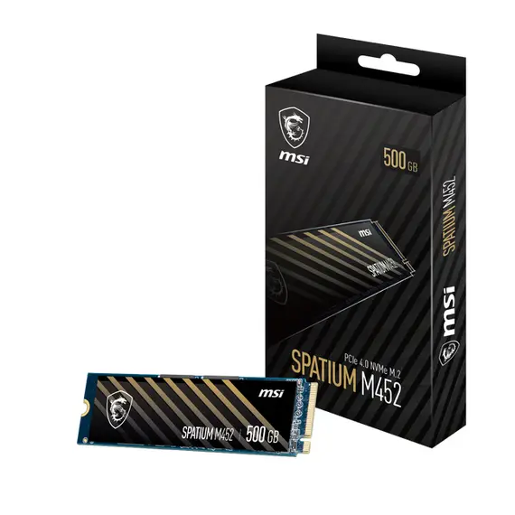 MSI SSD M.2 PCIe 4.0 NVMe 500GB 3600R/3100W SPATIUM M452