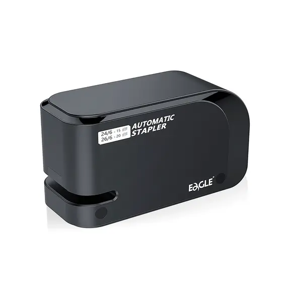 Agrafador Elétrico 24/6 20 Folhas Eagle Preto