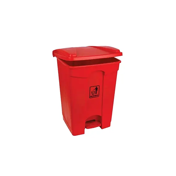 Contentor 45L Plástico Vermelho com Pedal