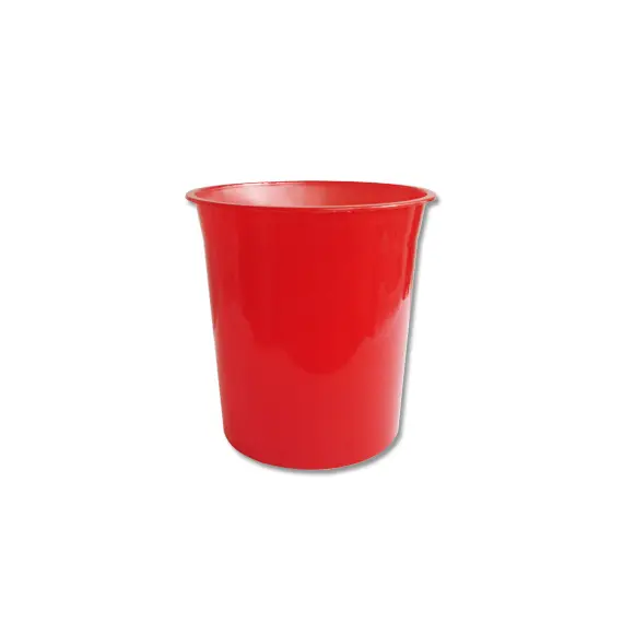 Papeleira 18L Plástico Vermelho Transparente
