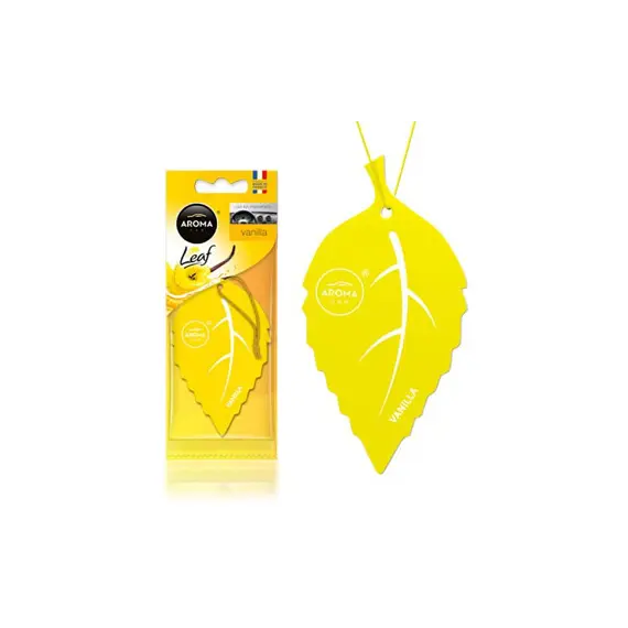 Ambientador Carro Aroma Car Leaf Vanilla
