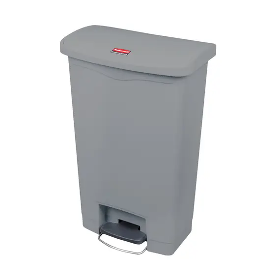 Contentor 50L Resina Slim Jim Step-On Cinza com Pedal