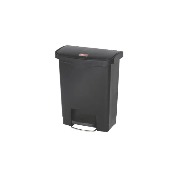 Contentor 30L Resina Slim Jim Step-On Preto com Pedal