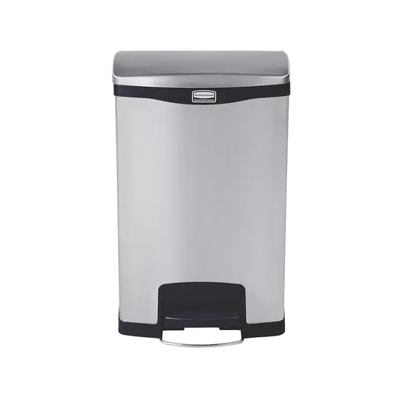 Contentor 50L Inox Duplo Slim Jim Step-On Preto com Pedal