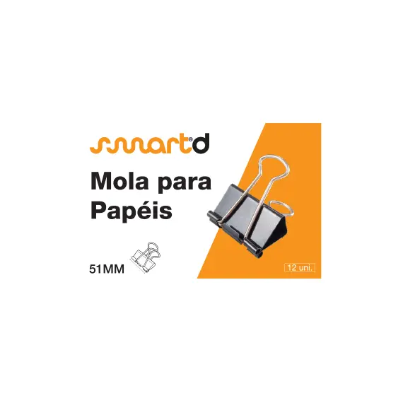 Molas para Papeis 51mm SmartD Cx 12un