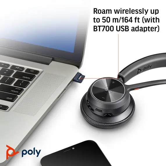 HP Poly Voyager 4310 Microsoft Teams Certified USB-A Headset +BT700 dongle