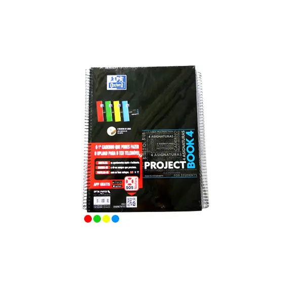 Caderno Espiral A4 Pautado Oxford Sortido 90g 120Fls