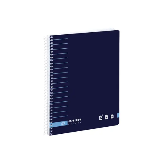 Caderno Espiral A5 Quadriculado 70g Ambar Azul 80Fls
