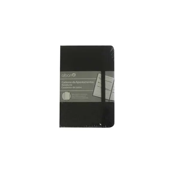 Bloco Notas Pautado 14x9cm Preto 96Fls