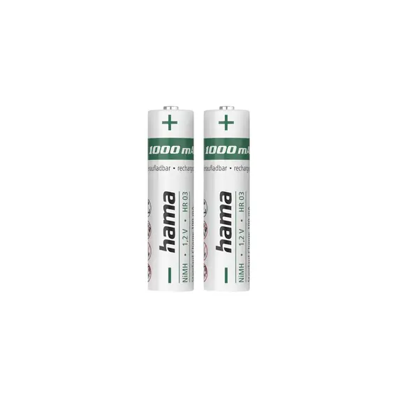 Pilhas Recarregáveis AAA 1.2V 1000mAh Hama 2un