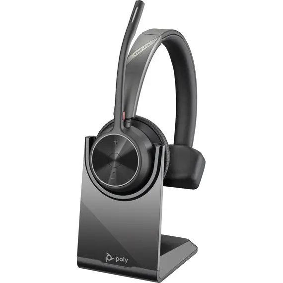 HP Poly Voyager 4310 UC Monaural Headset +BT700 USB-A Adapter +Charging Stand