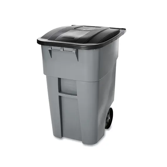 Contentor 189,3L Plástico Brute c/Rodas c/Tampa Cinza