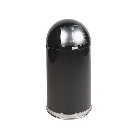 Contentor 45L Metal Aço Revestido EasyPush Preto
