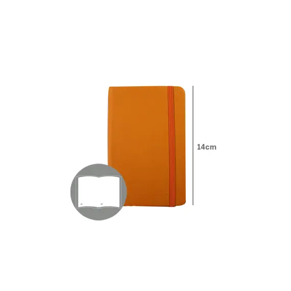 Bloco Notas Liso 14x9cm Semi Pele Amarelo - Marca 425 | Loja BluePixel