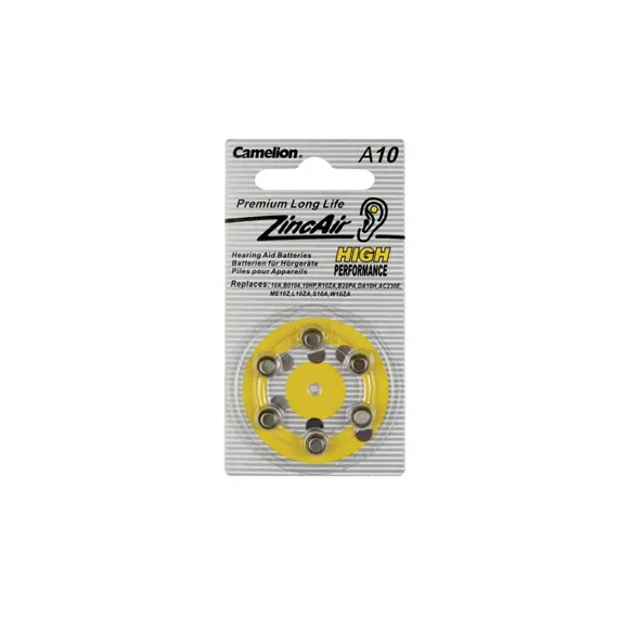 Pilhas Zinc-Air A10 / PR70 1.4V 90mAh - Pack de 6 unidades | Marca 471