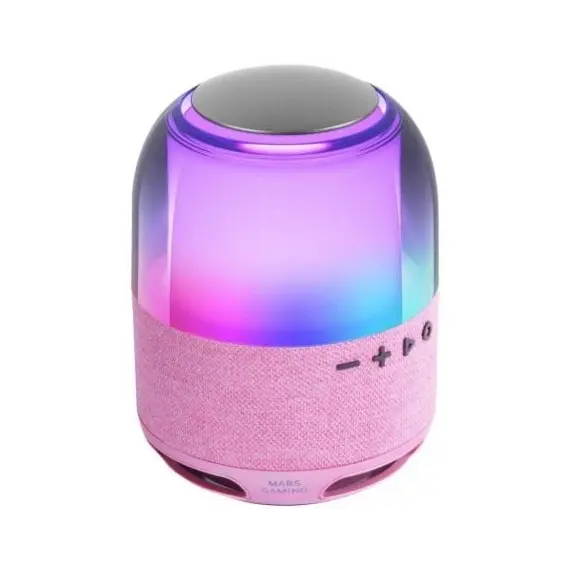 MARS GAMING MS-FLOW 360 RGB BLUETOOTH 5.3 15W SPEAKER 57MM DEEPBASS RADIO FM BLUETOOTH AND MICROSD PLAYBACK PINK