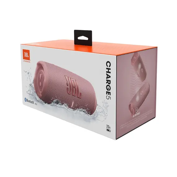 JBL CHARGE 5 PORTABLE WATERPROOF SPEAKER WITH POWERBANK PINK