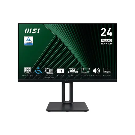 MSI PRO MP245PG 23.8inch FHD IPS 1ms MPRT / 4ms GTG 100Hz HDMI DP D-Sub VGA