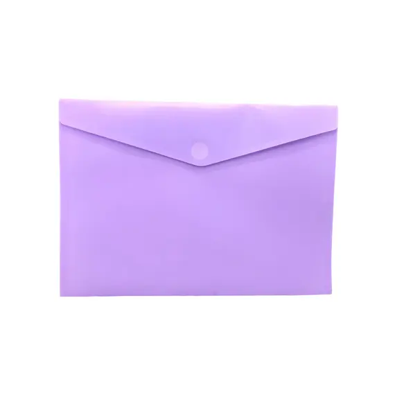 Bolsa 355x240mm A4 Envelope Fecho Velcro Plástico Violeta