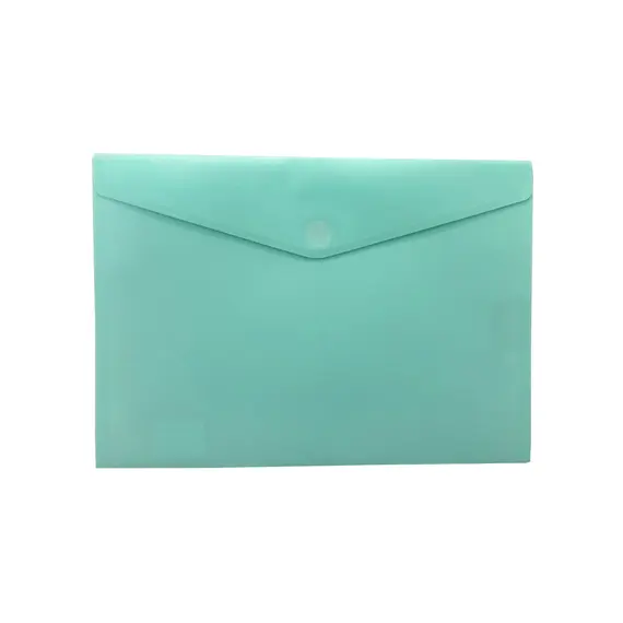 Bolsa 355x240mm A4 Envelope Fecho Velcro Menta Mate Pastel