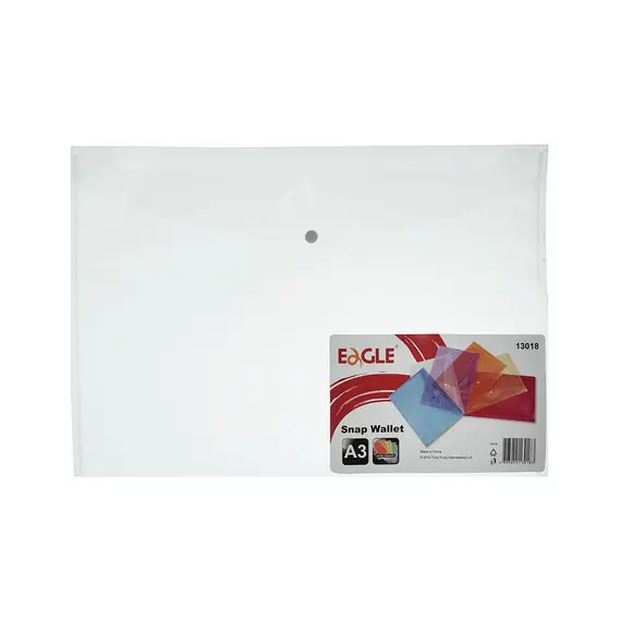 Bolsa 420x330mm A3 Envelope Fecho Botão Transparente