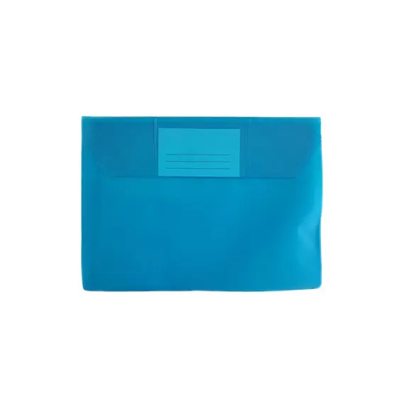 Bolsa 225x165mm A5 Envelope PVC Visor Transparente Azul 10un