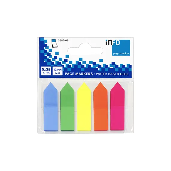 Separadores Film Adesivos 12x44mm Setas Sortido 125un
