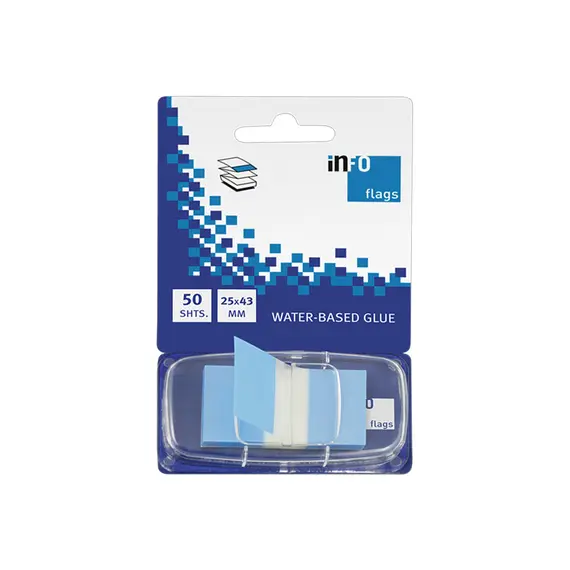 Separadores Film Adesivos 25x43mm Azul 50un