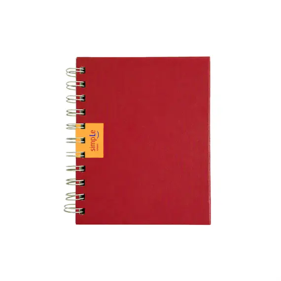 Caderno Espiral A6 Liso 70g Ambar Vermelho 120Fls