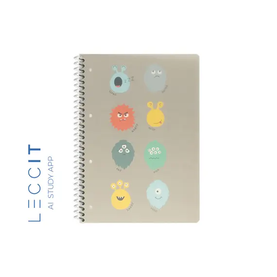 Caderno Espiral A5 Quadriculado PP PLAY ME Monster 80Fls 1un